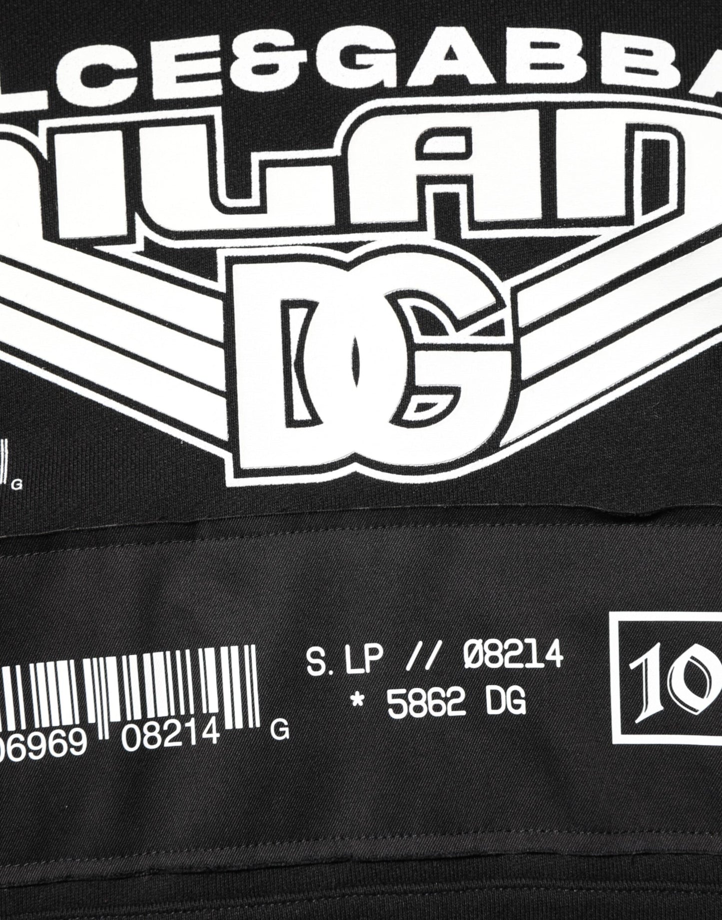 Sudadera con capucha y estampado del logotipo de DG Milano en algodón negro