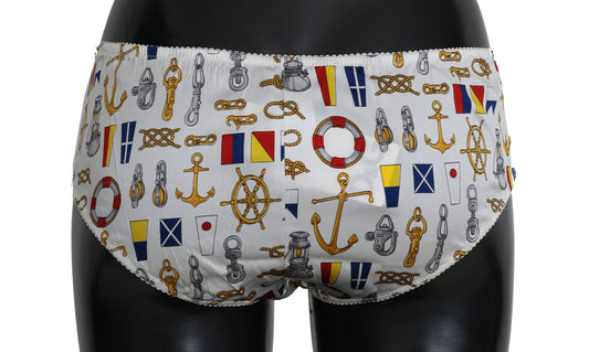 Ropa interior de seda con estampado marinero