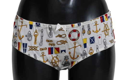 Ropa interior de seda con estampado marinero