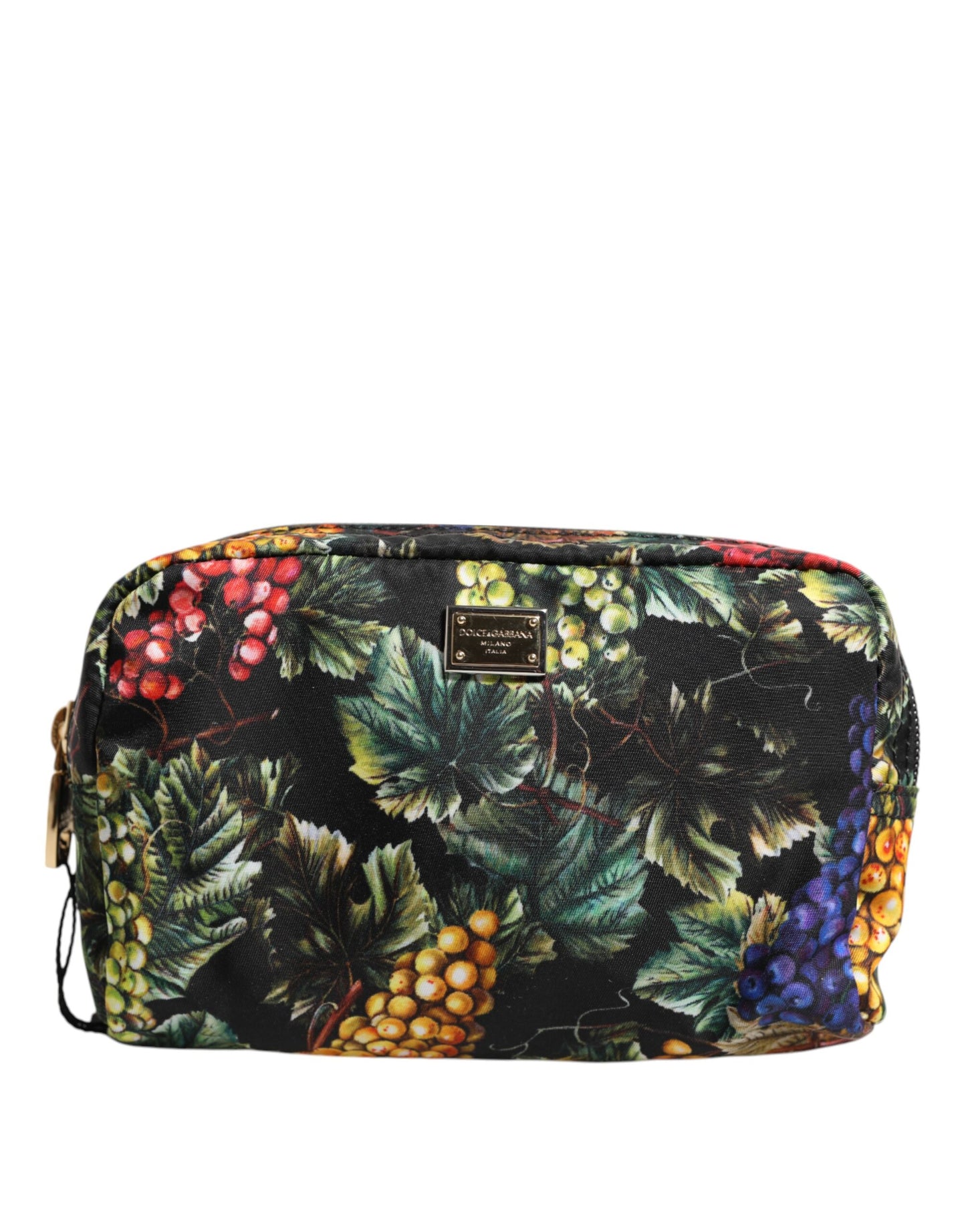 Pochette à imprimé raisin multicolore avec logo et plaque