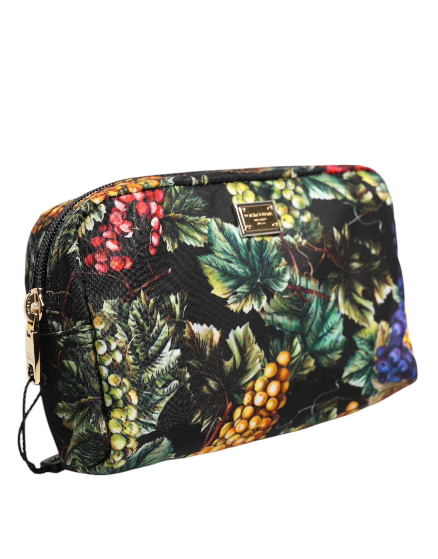 Pochette à imprimé raisin multicolore avec logo et plaque