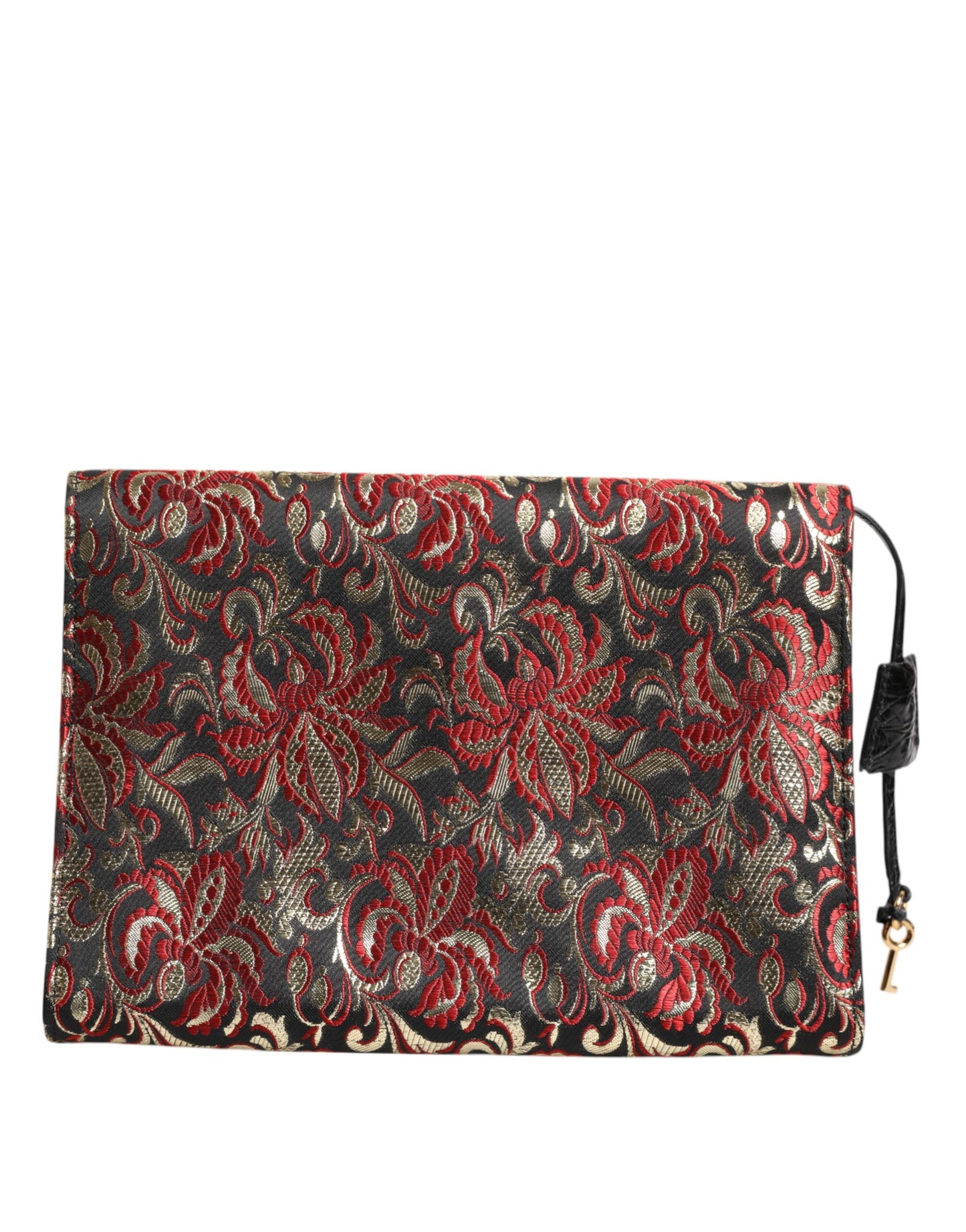 Sac porte-documents à motif floral en jacquard multicolore