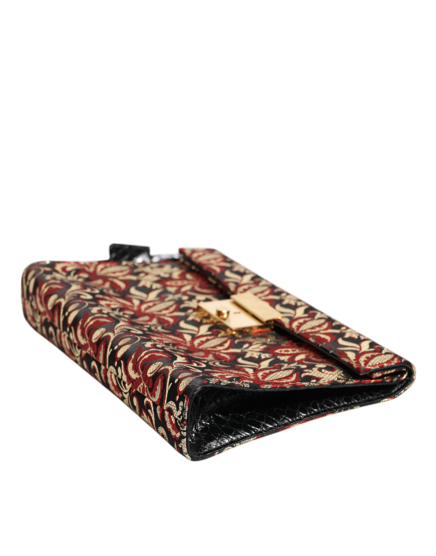 Sac porte-documents à motif floral en jacquard multicolore