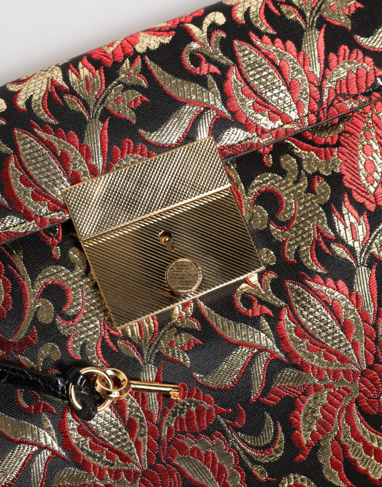 Sac porte-documents à motif floral en jacquard multicolore