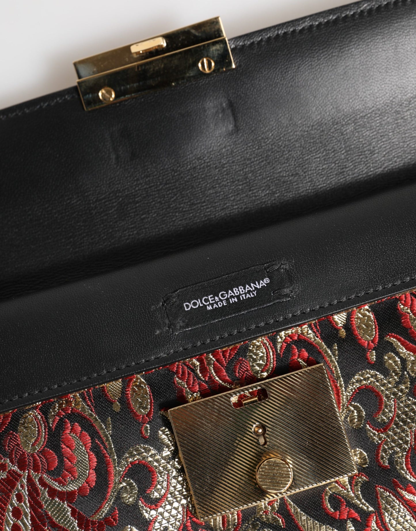 Sac porte-documents à motif floral en jacquard multicolore