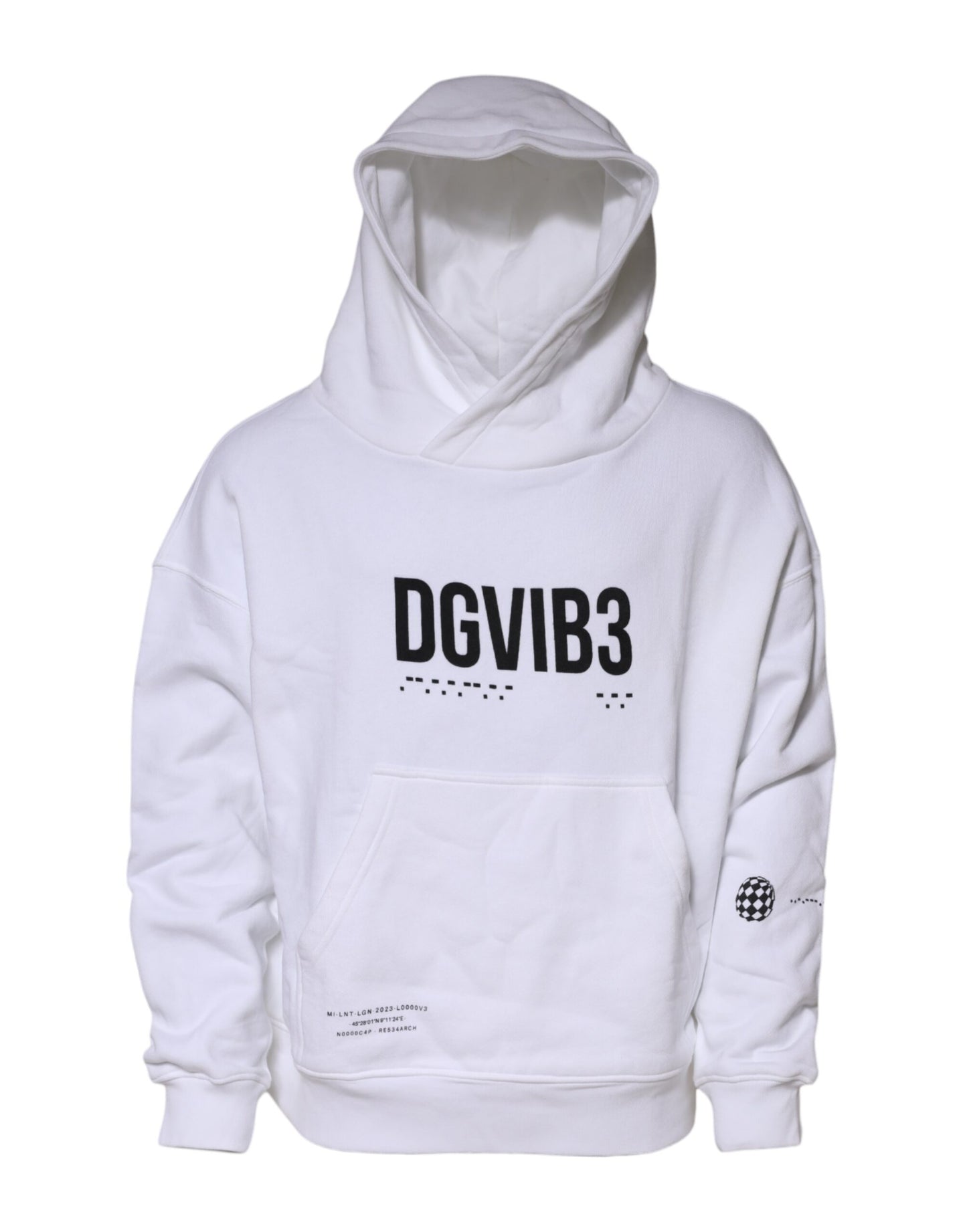 Sudadera con capucha blanca DG Vib3 para hombre