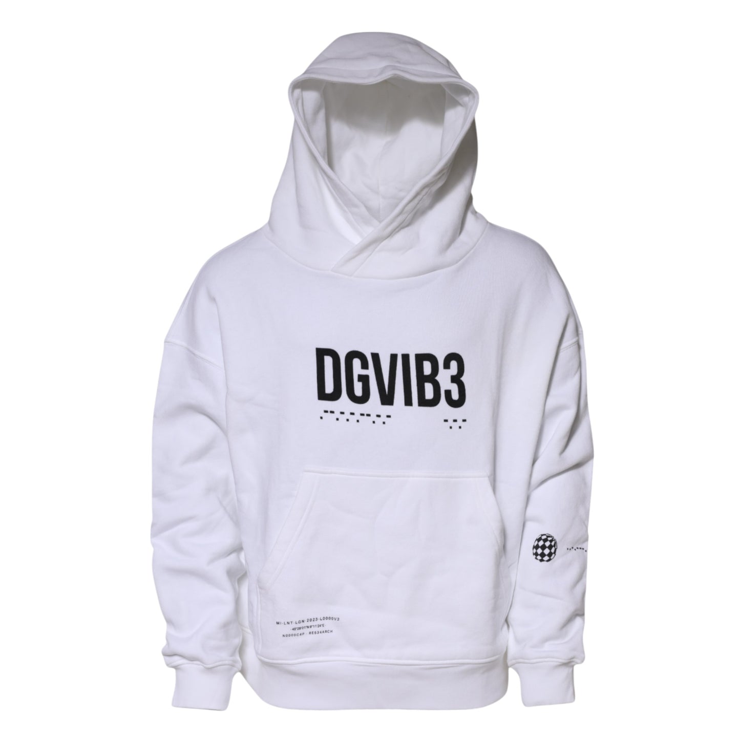 Sudadera con capucha blanca DG Vib3 para hombre