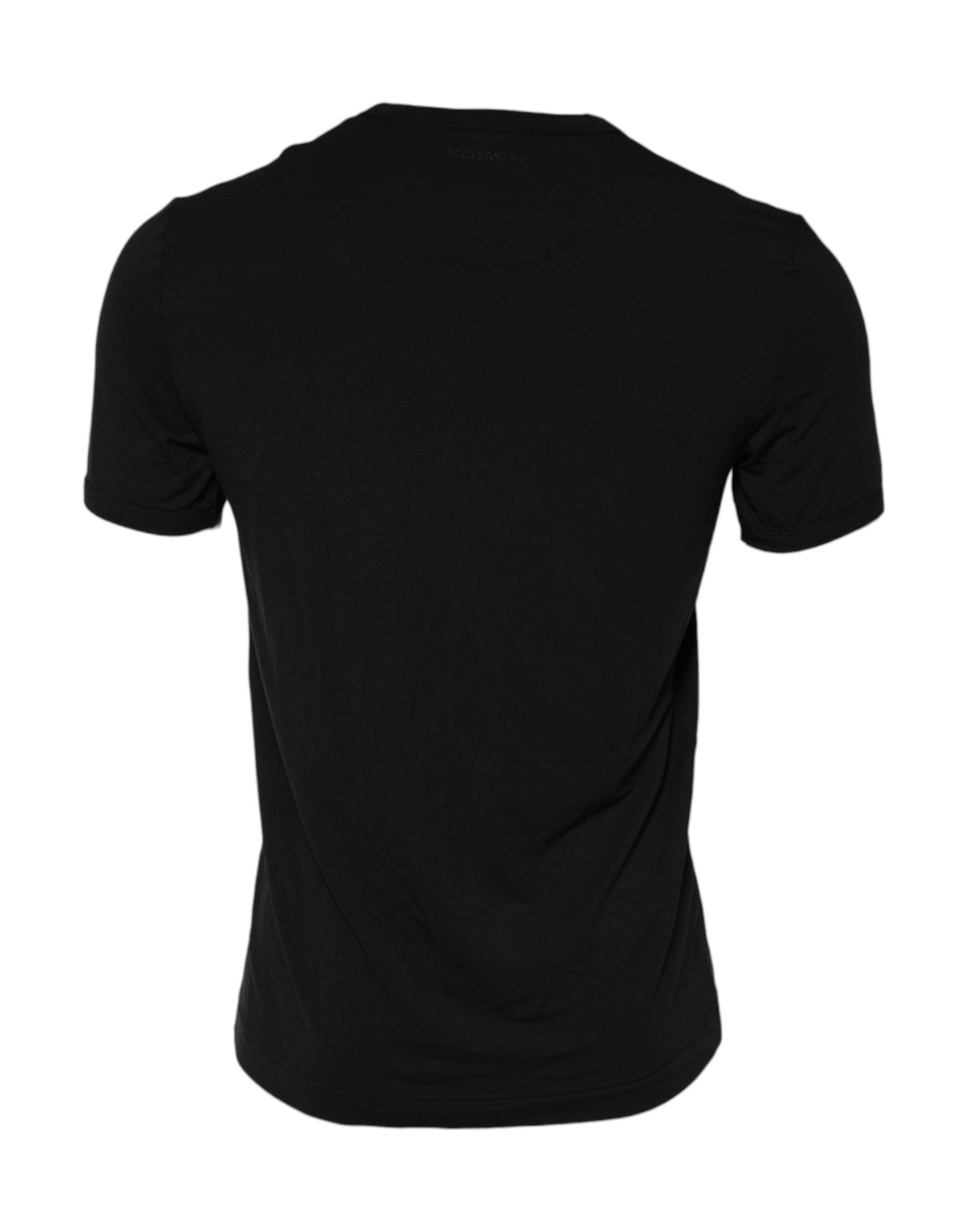 Camiseta interior de cuello redondo de modal negra para hombre
