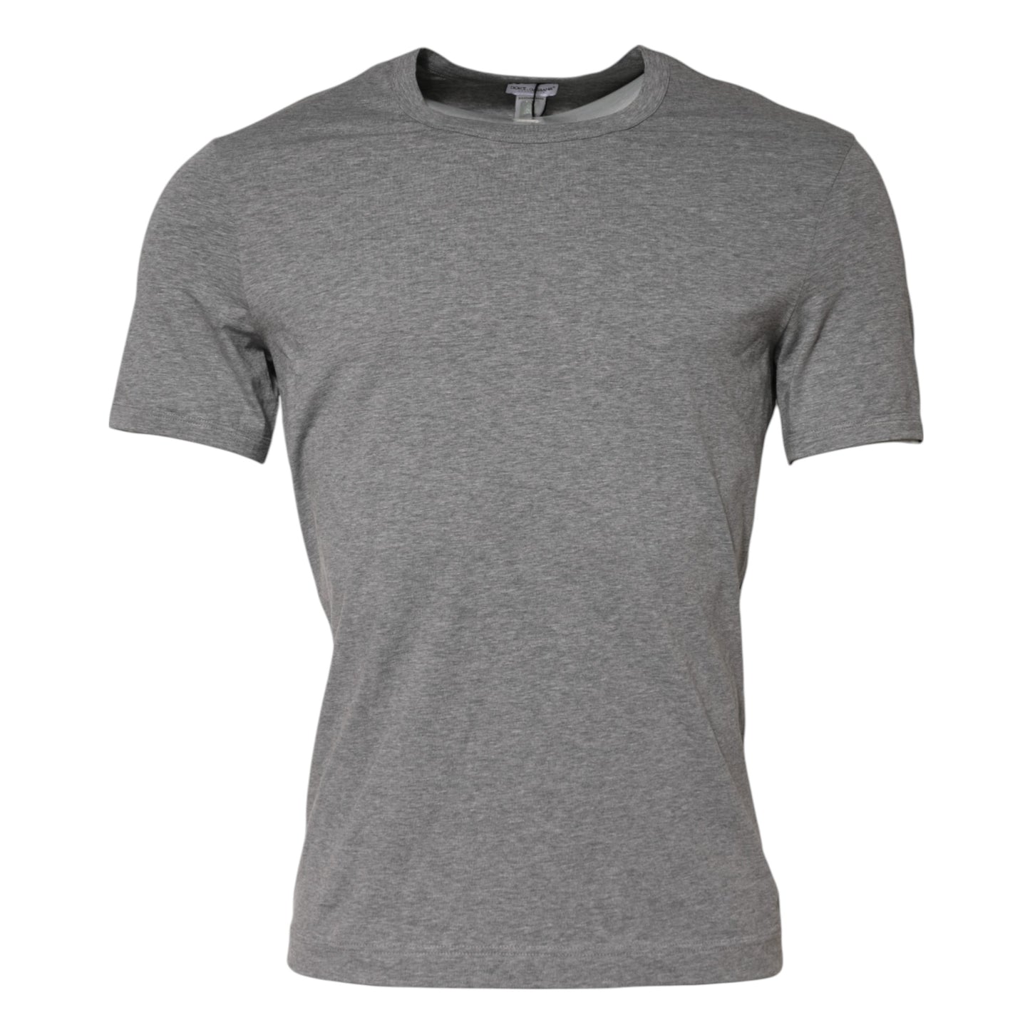 Camiseta interior gris de manga corta con cuello redondo