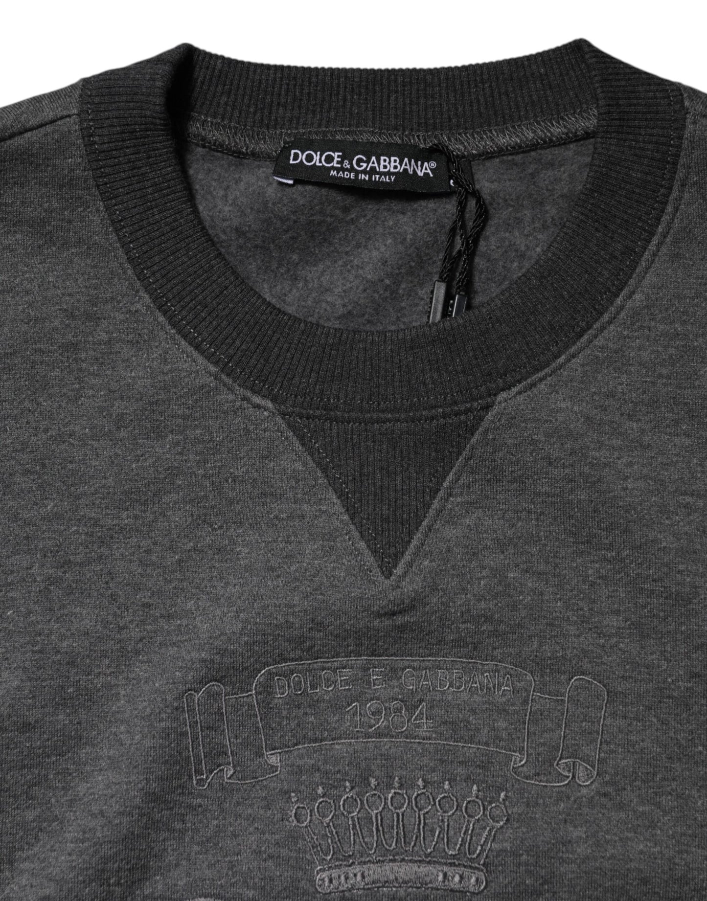 Suéter gris con logotipo DG bordado