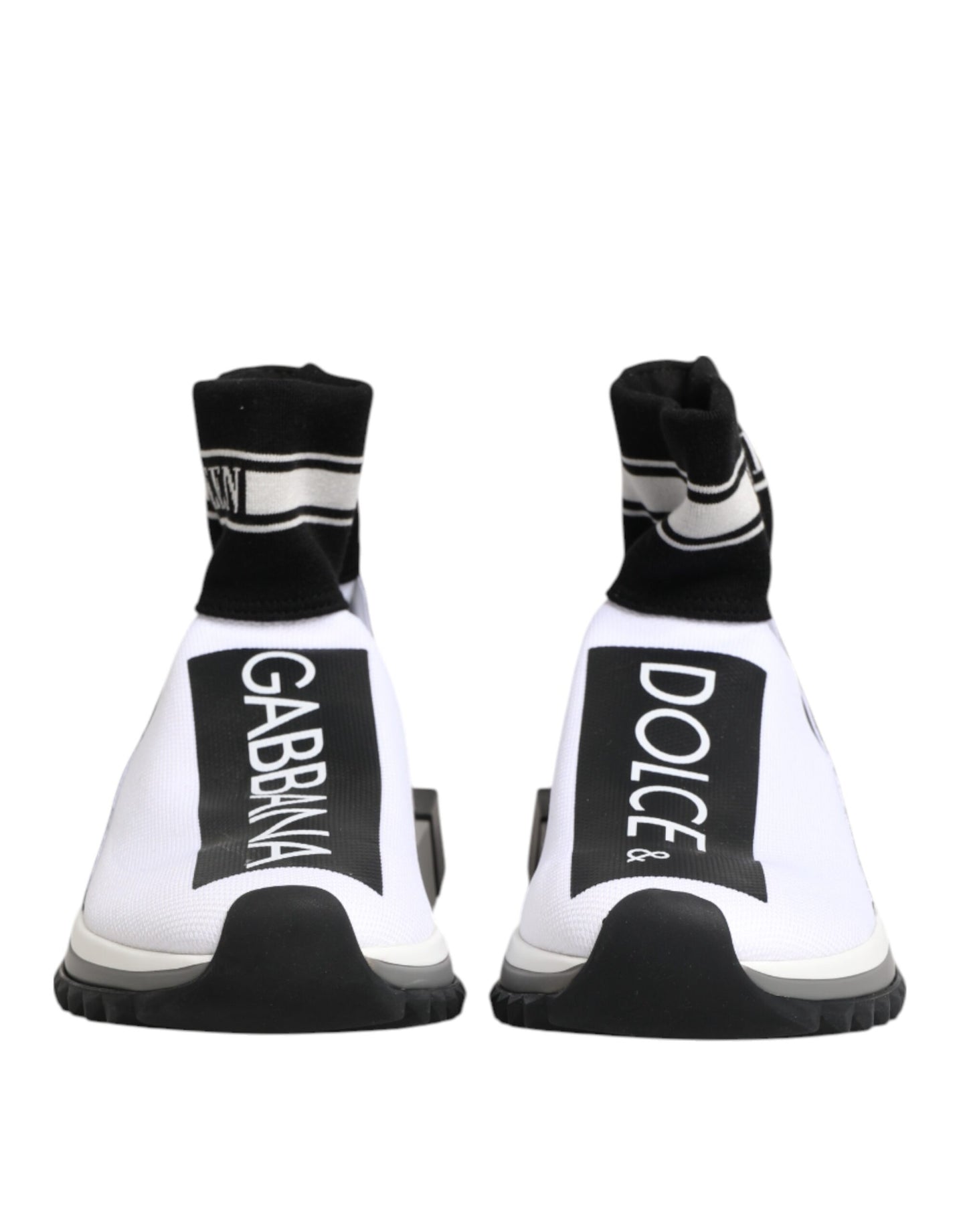 Zapatillas deportivas blancas y negras con calcetines Sorrento