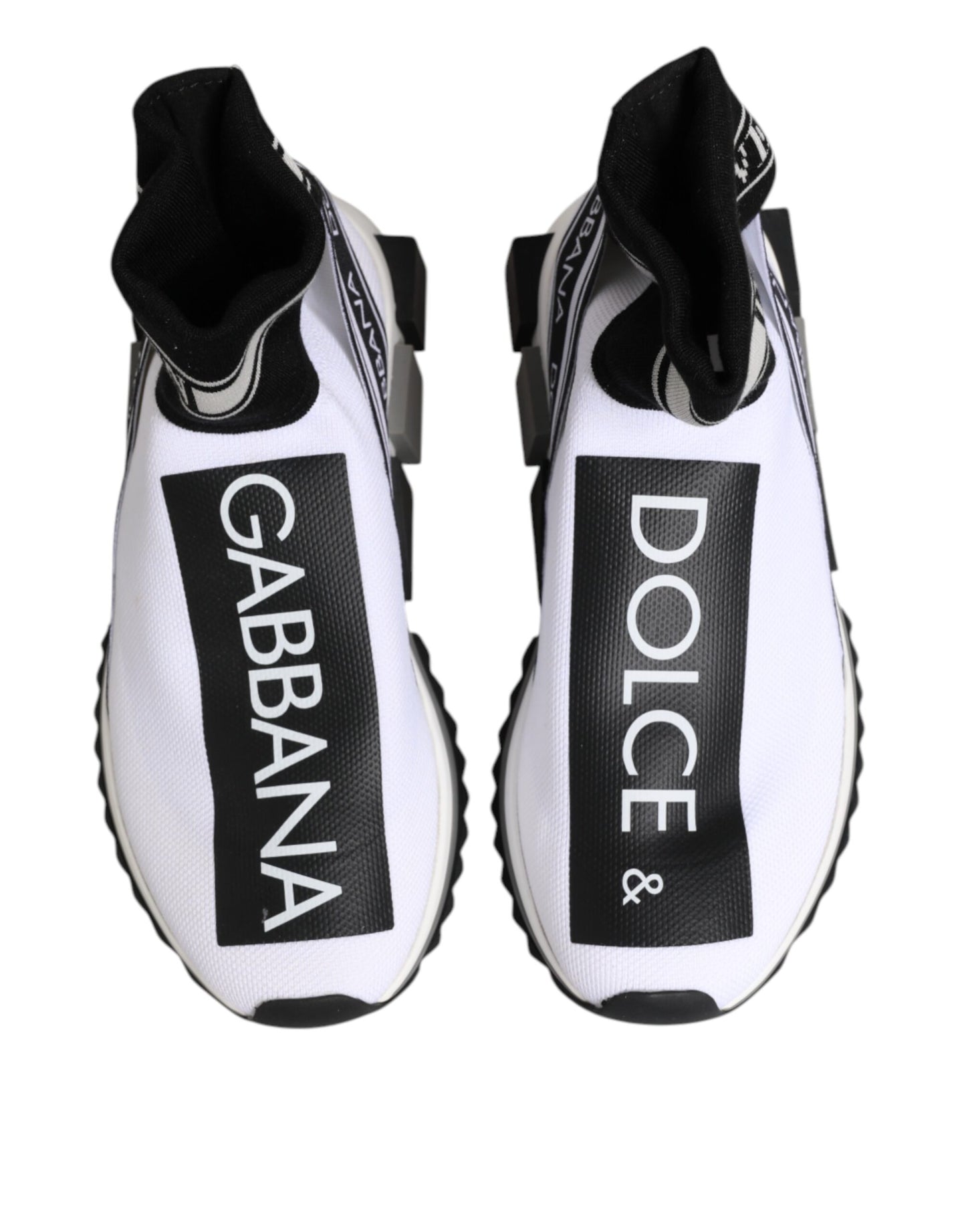 Zapatillas deportivas blancas y negras con calcetines Sorrento