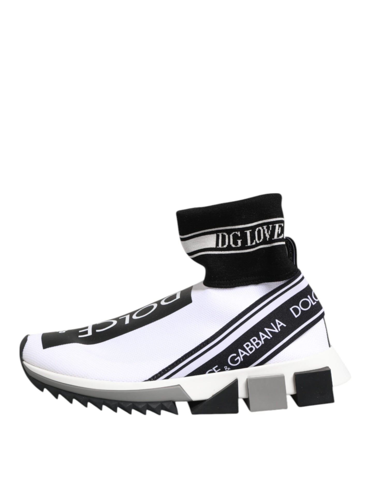 Zapatillas deportivas blancas y negras con calcetines Sorrento