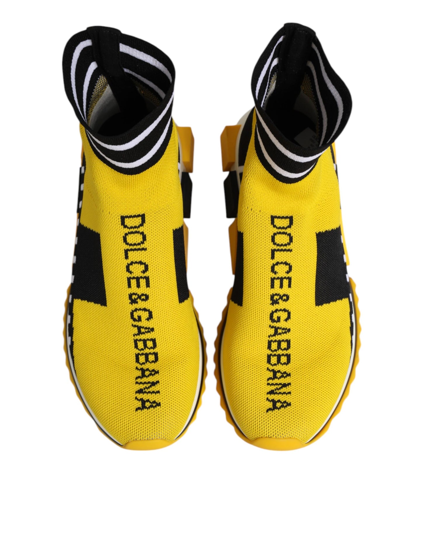 Zapatillas deportivas con calcetines Sorrento en amarillo y negro