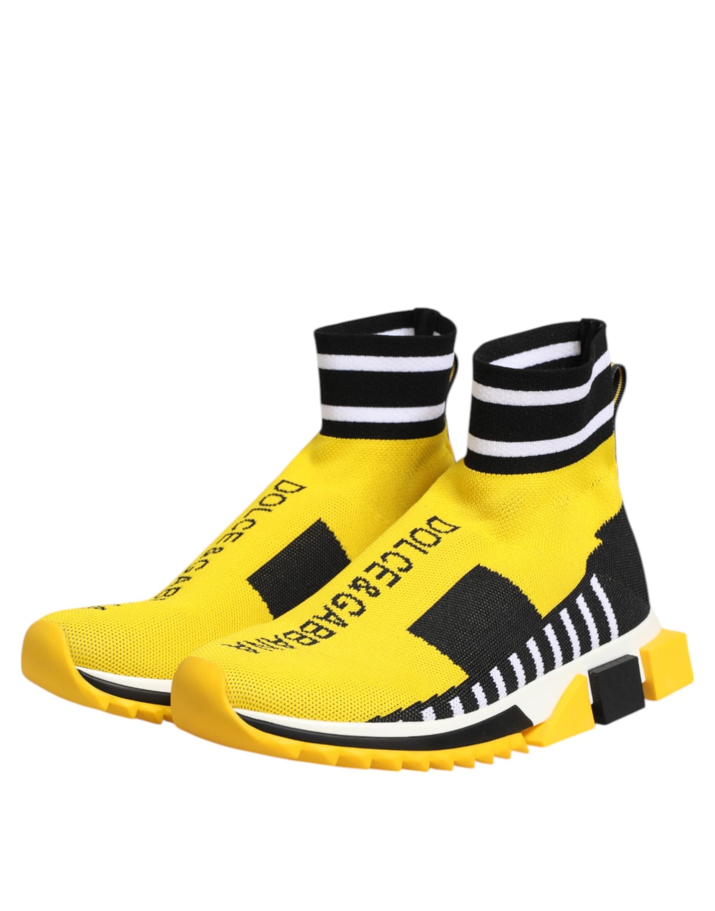 Zapatillas deportivas con calcetines Sorrento en amarillo y negro