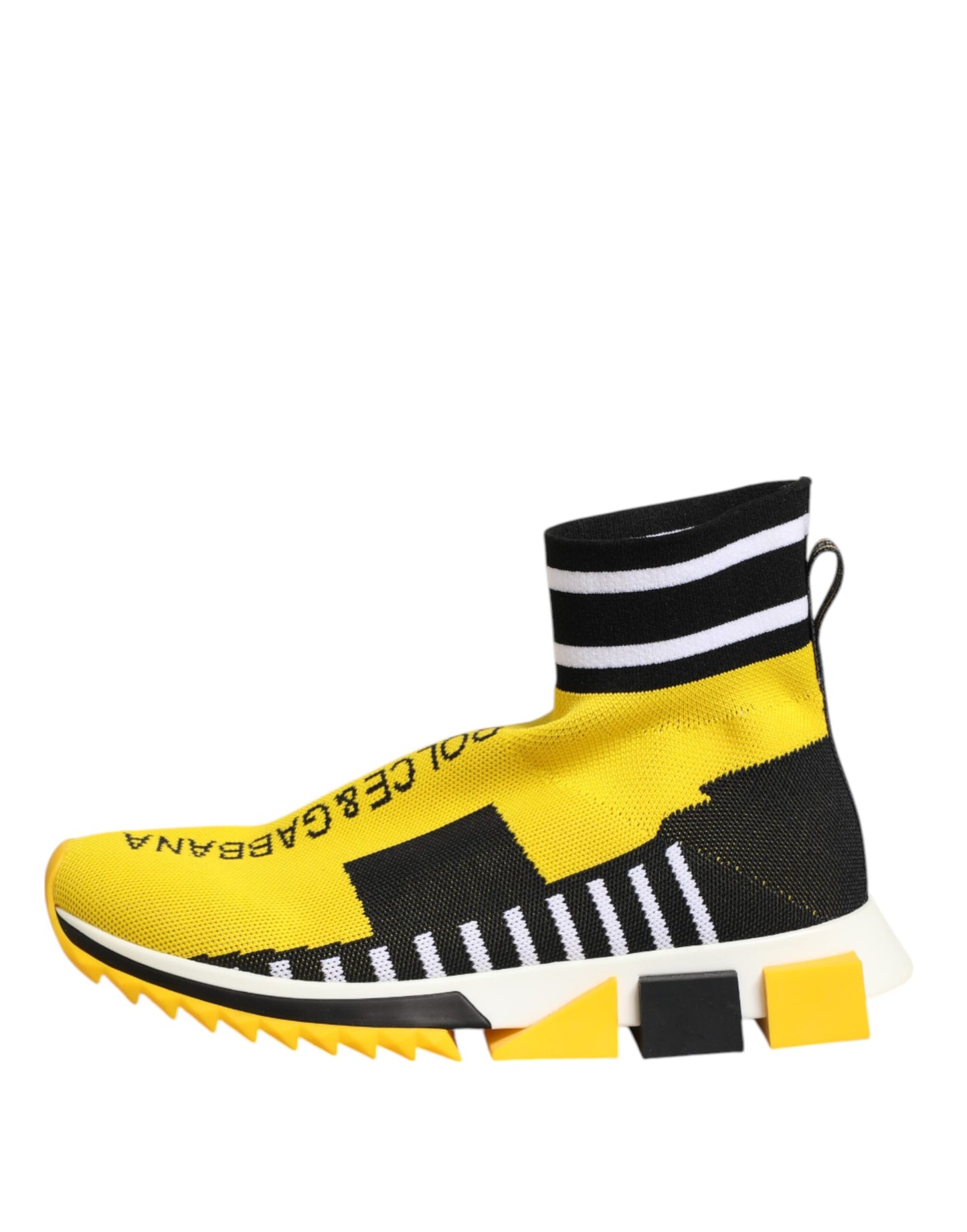 Zapatillas deportivas con calcetines Sorrento en amarillo y negro