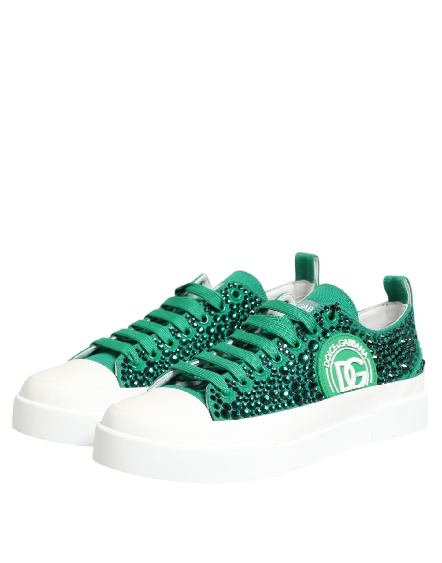 Zapatillas deportivas Portofino Crystal DG con logotipo en verde