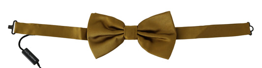 Pajarita para hombre Papillon de seda 100 % color amarillo mostaza con diseño de mariposa