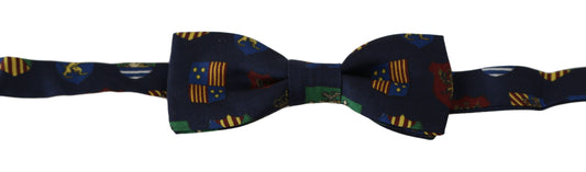 Pajarita Papillon ajustable para hombre de Blue Flags, 100 % seda