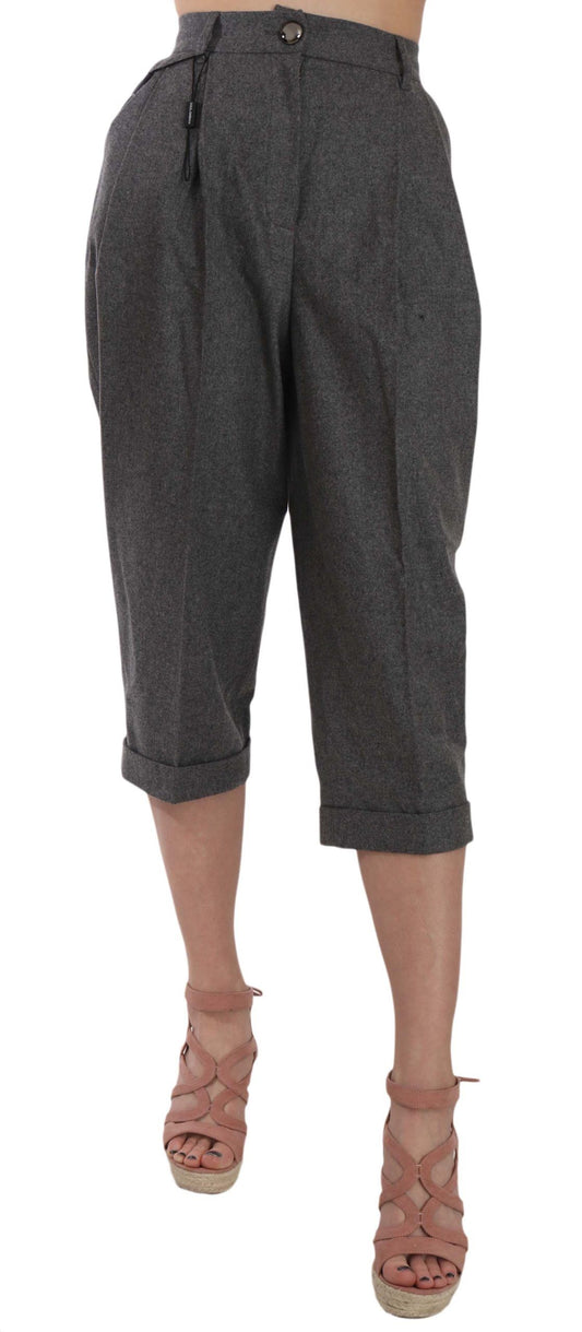 Pantalón de lana con pliegues