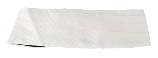 Cinturón de hombre blanco 100 % seda