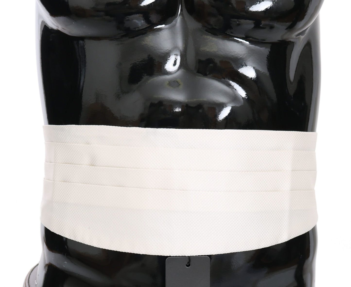 Cinturón de hombre blanco 100 % seda
