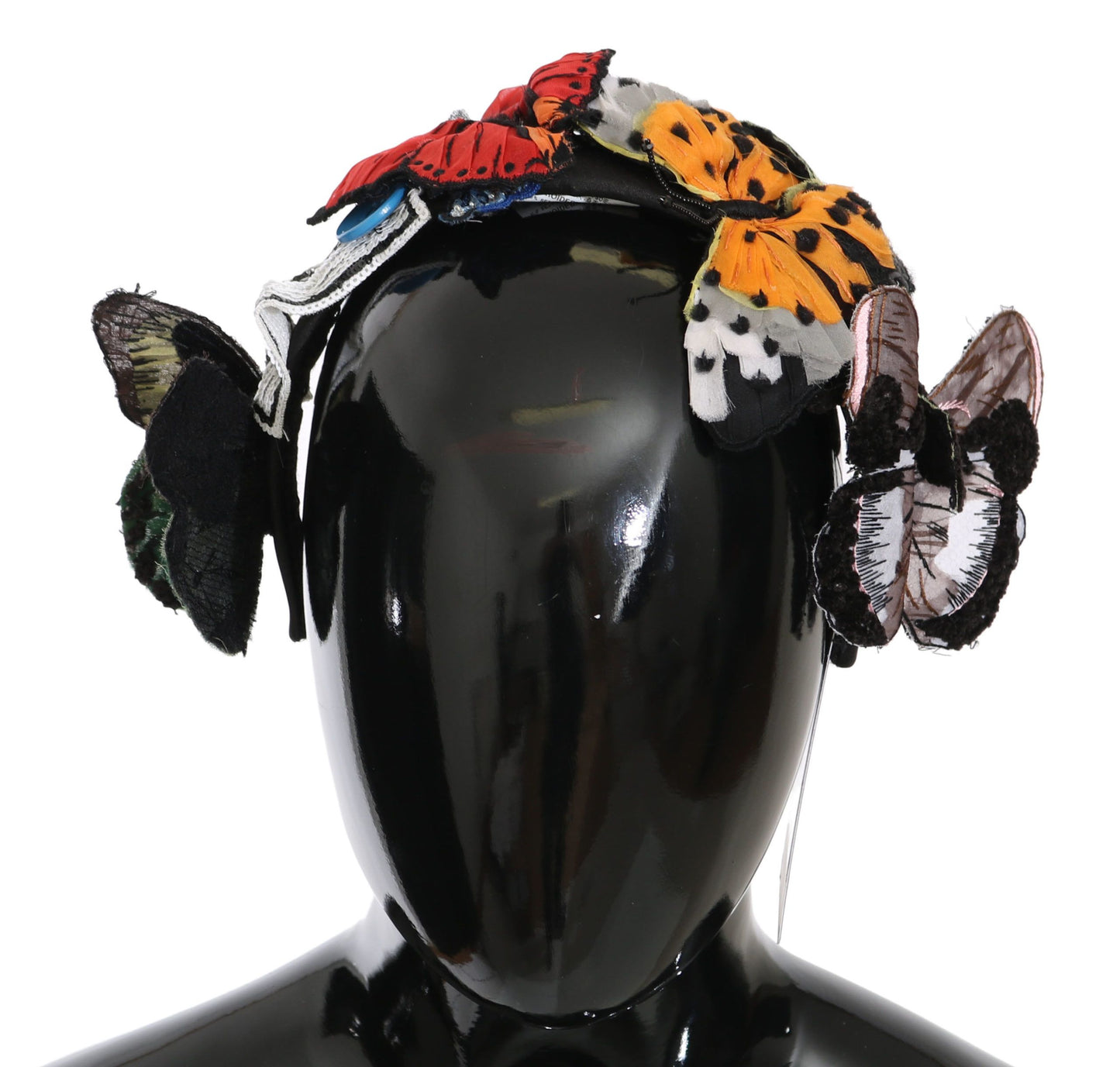 Diadema con lentejuelas y mariposas florales