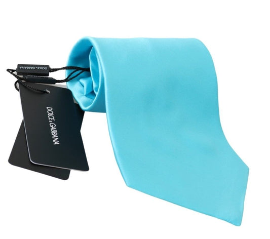 Corbata ancha azul claro para hombre, accesorio de corbata 100 % seda
