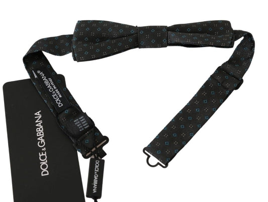 Corbata de hombre con estampado gris Papillon, 100 % seda.