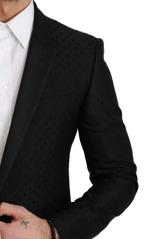 Chaqueta de abrigo negra de corte entallado MARTINI Blazer