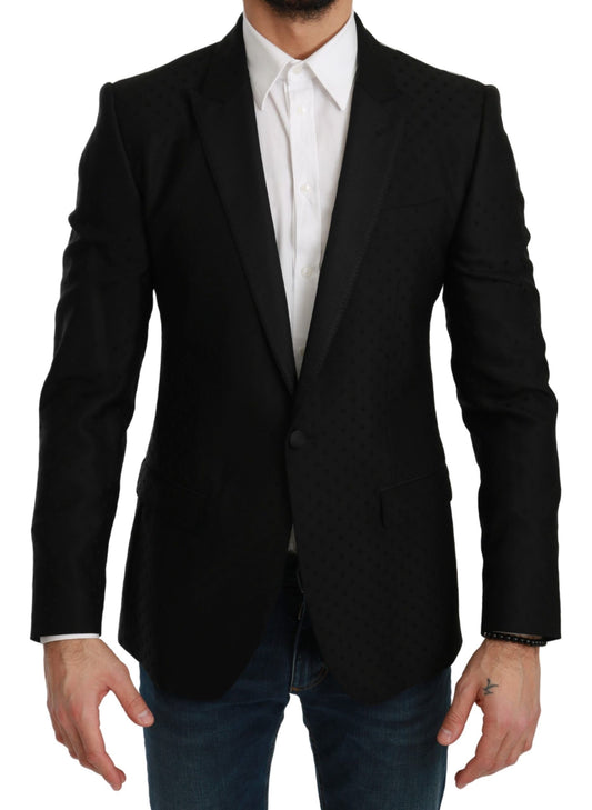 Chaqueta de abrigo negra de corte entallado MARTINI Blazer
