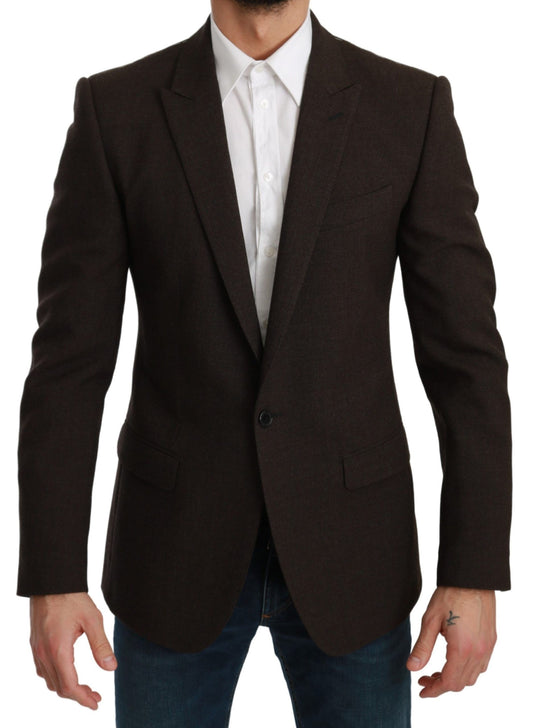 Chaqueta de abrigo marrón de corte entallado MARTINI Blazer