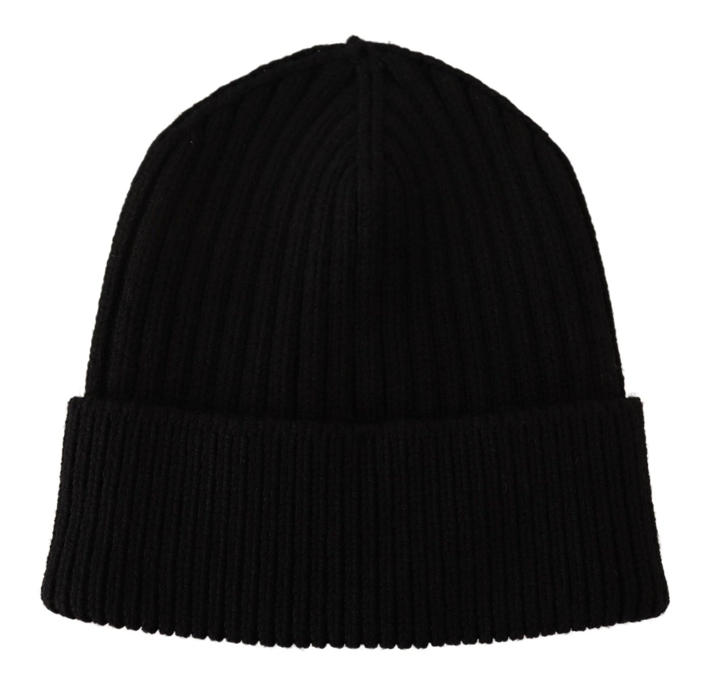 Black Wool Knit Women Winter Hat