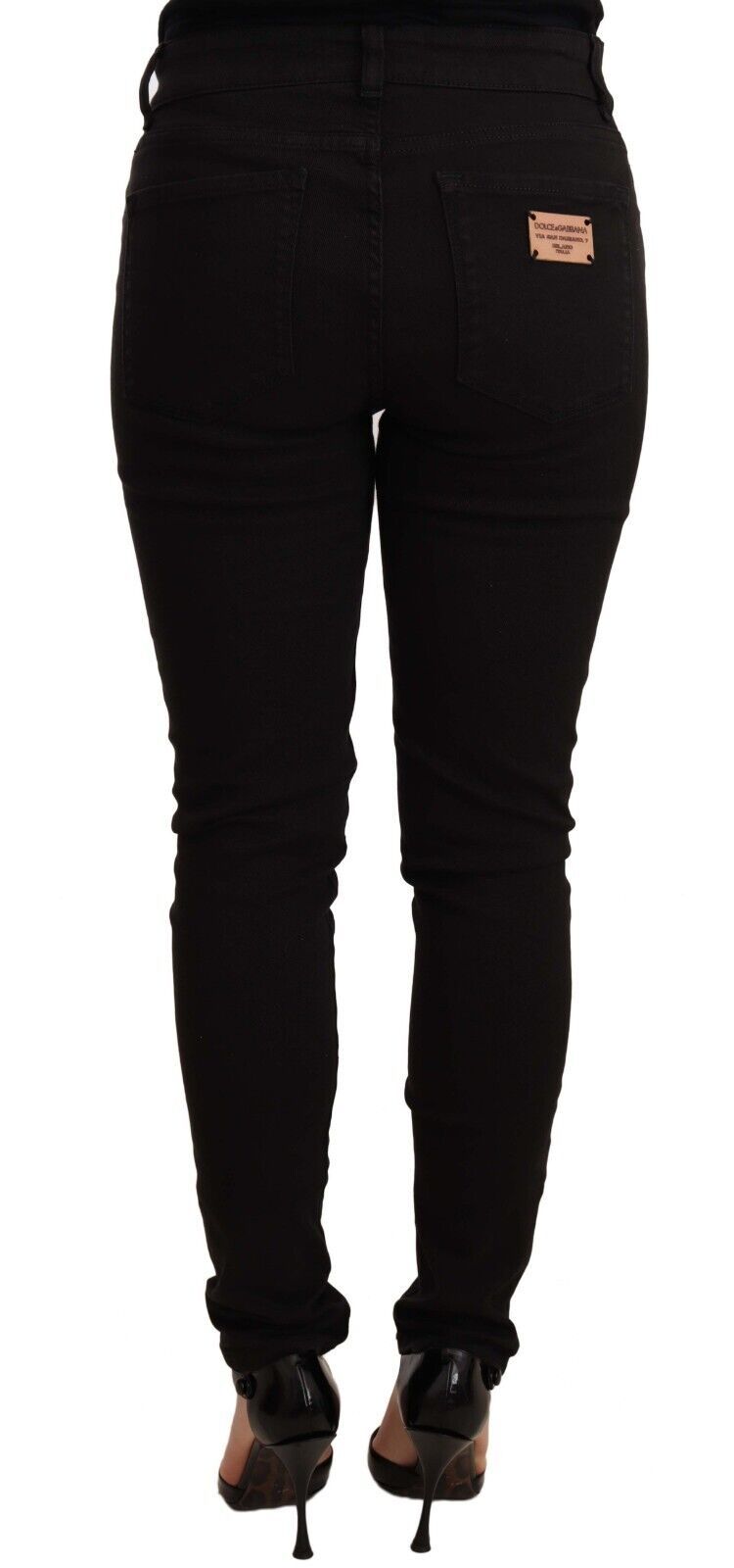 Jean slim noir en coton stretch