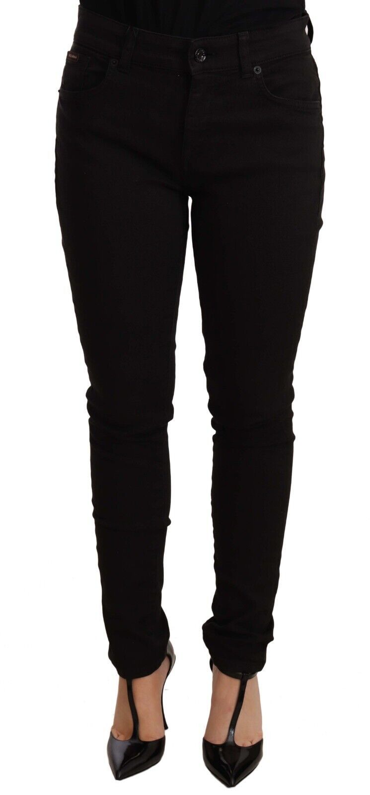 Jean slim noir en coton stretch