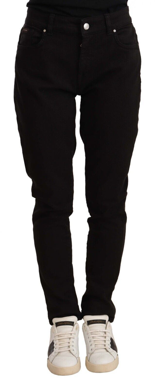 Jean slim noir en coton stretch