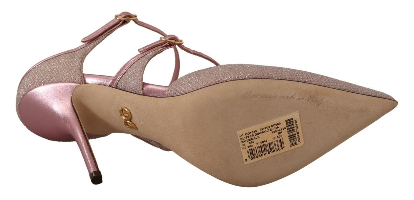 Sandales à lanières roses pailletées Chaussures Mary Jane