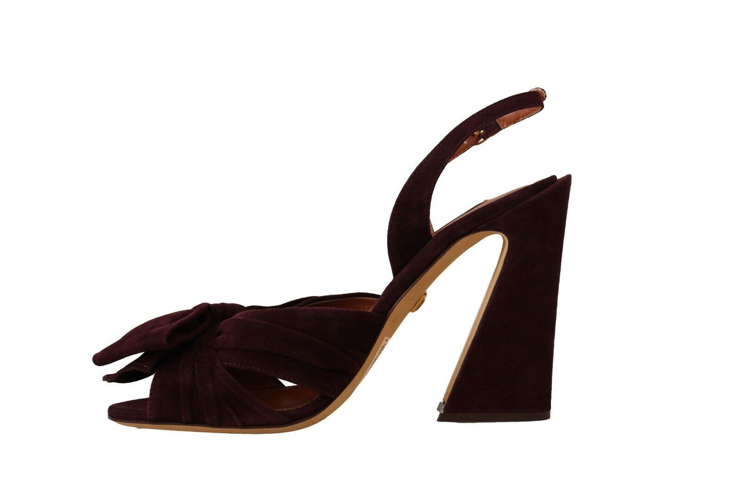 Sandales à bride cheville en daim violet foncé