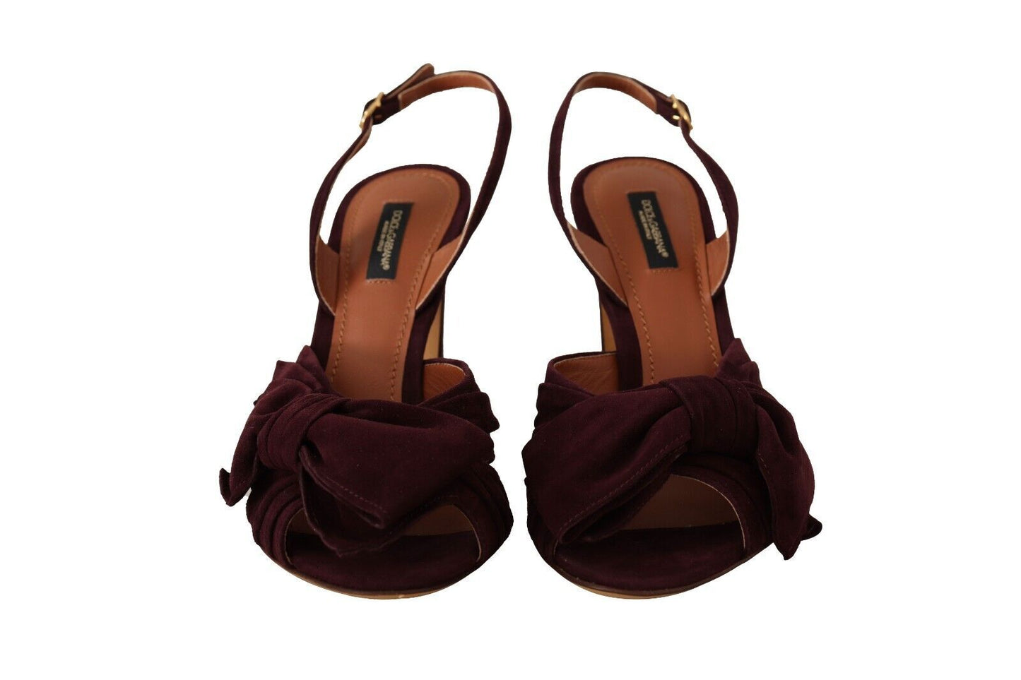 Sandales à bride cheville en daim violet foncé