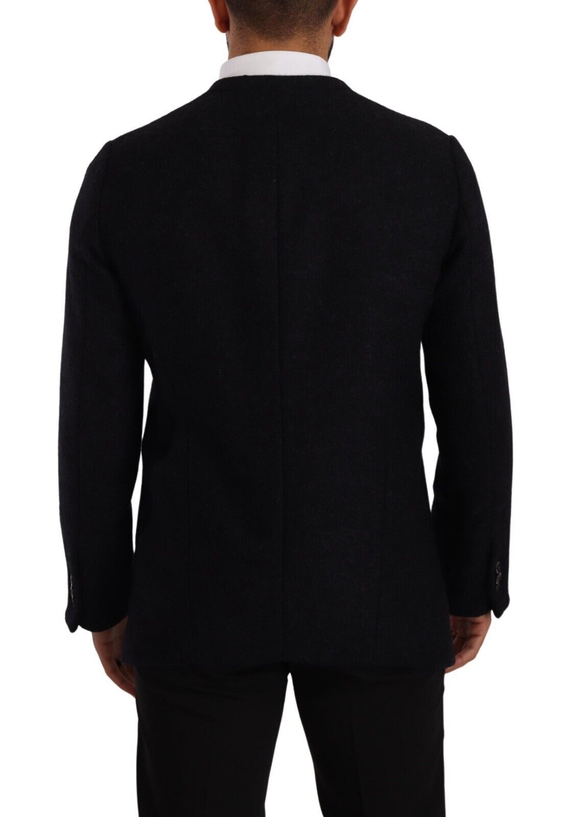Chaqueta de alpaca gris con botones para hombre