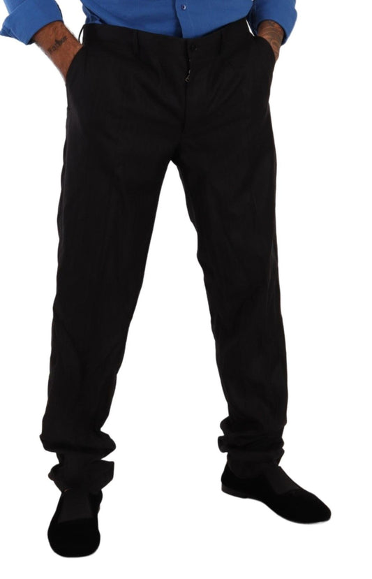 Gray Wool Silk Dress Trouser Dress Pants