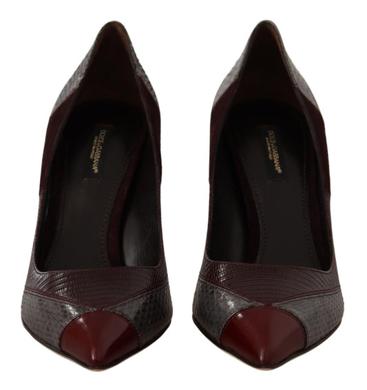 Multicolor Exotic Leather Heels Pumps Shoes