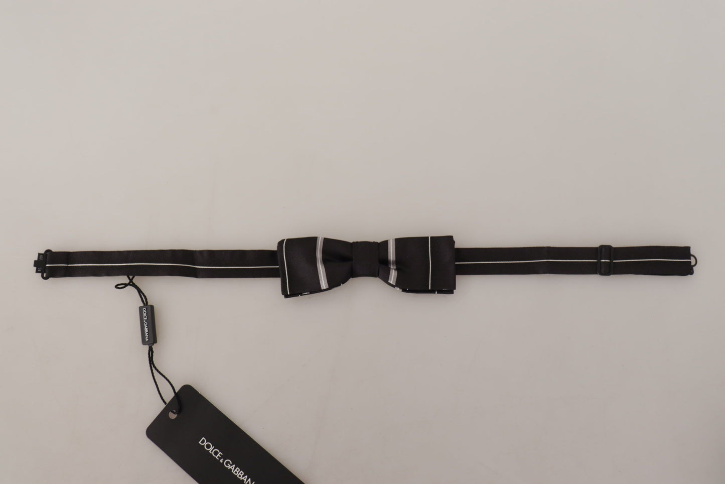 Corbata Papillon de seda 100 % con forro gris y negro