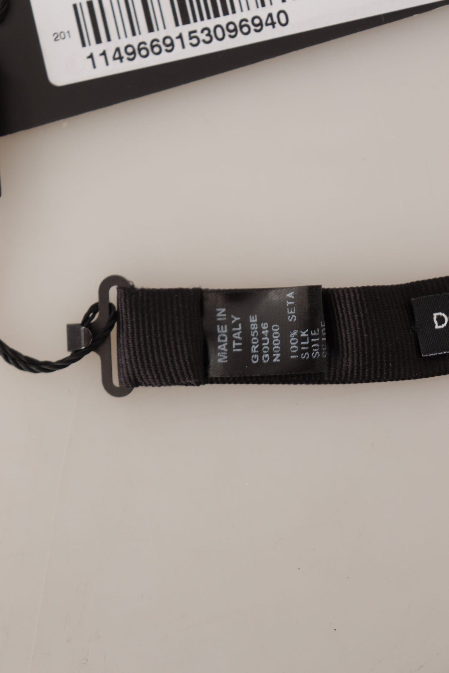 Cravate papillon noire unie 100 % soie à col réglable