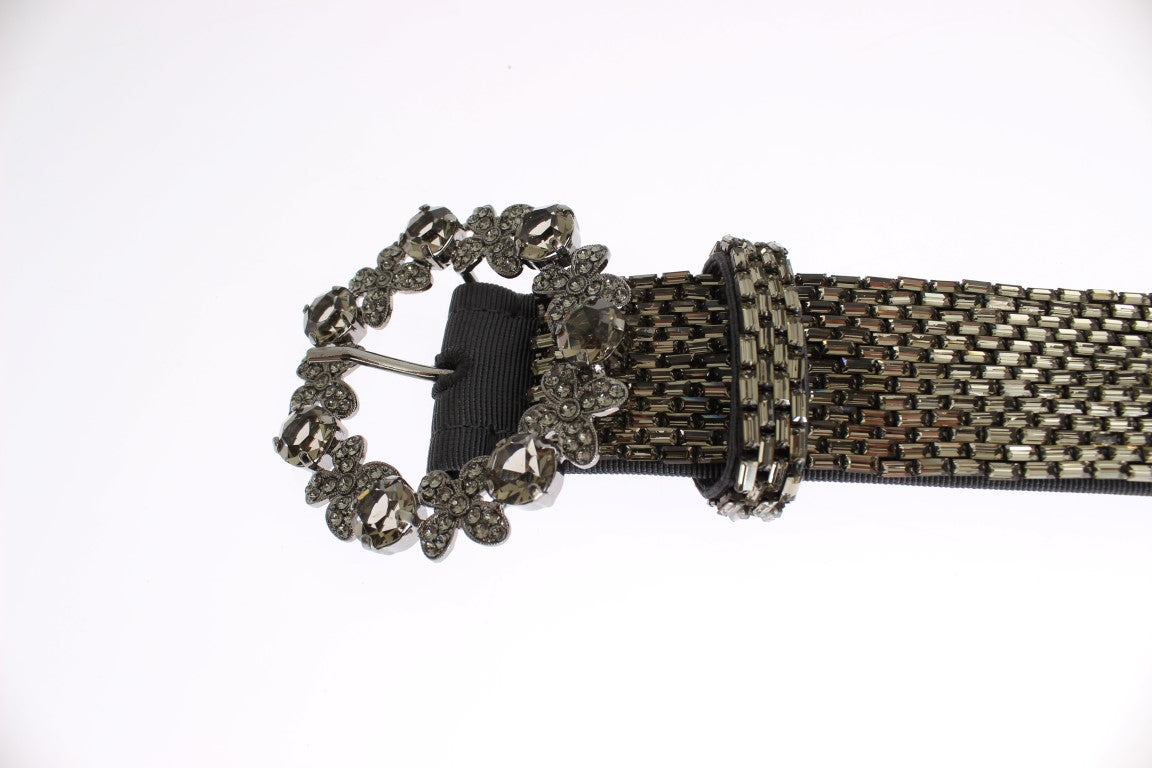 Cinturón con lentejuelas y hebilla de cristal