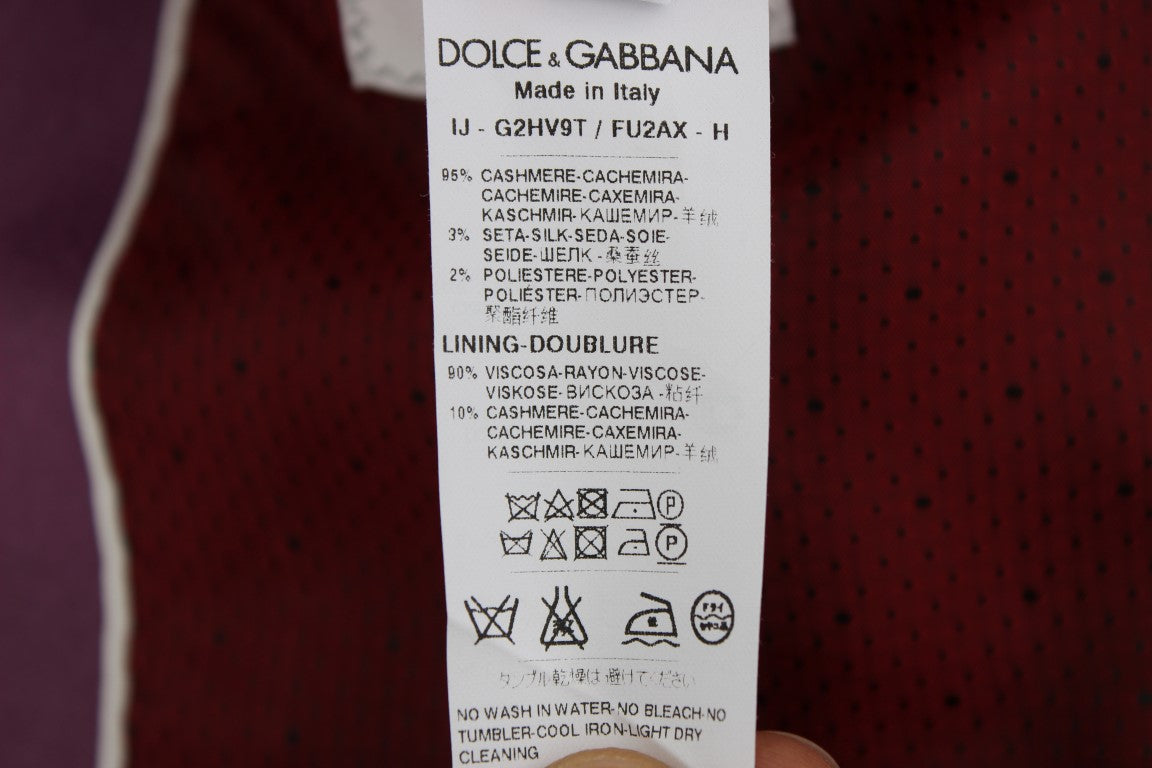 Chaqueta blazer de corte entallado de cachemira morada