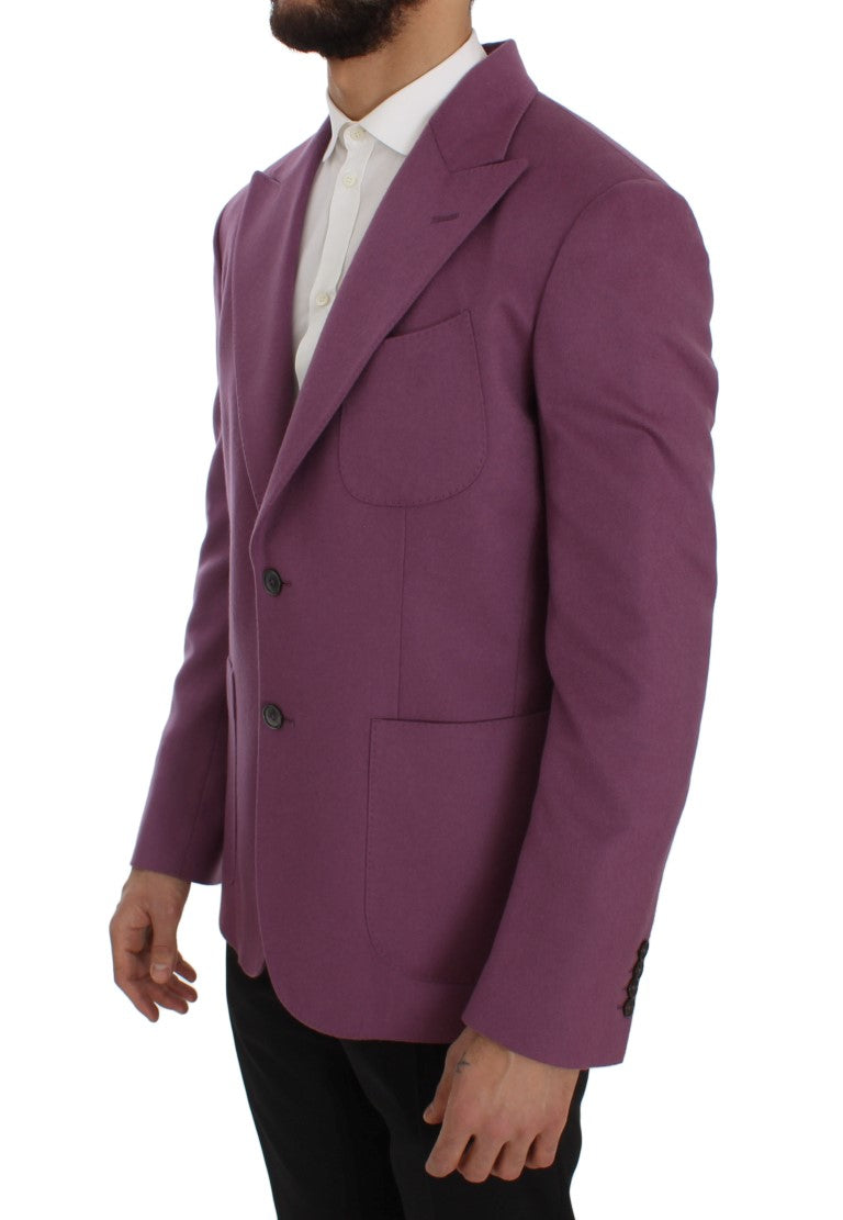 Chaqueta blazer de corte entallado de cachemira morada