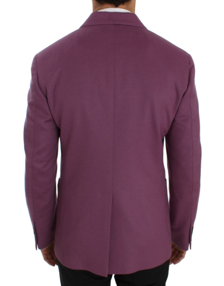 Chaqueta blazer de corte entallado de cachemira morada