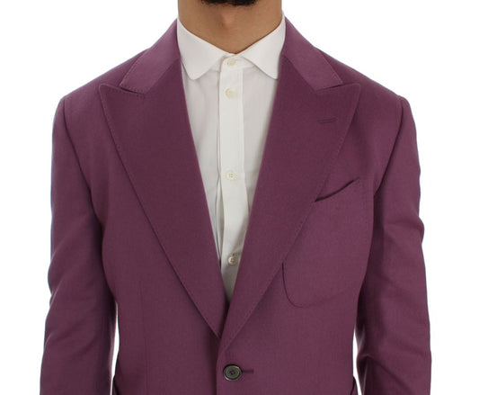 Chaqueta blazer de corte entallado de cachemira morada