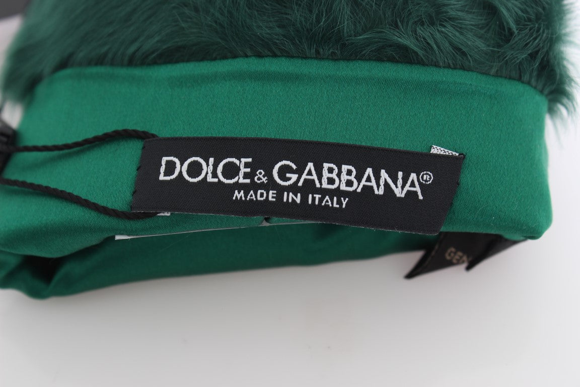 Guantes de codo de piel Xiangao de cuero verde